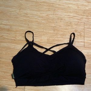 Strappy black bra